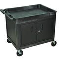 Luxor Tub Top Shelf Utility Cart with Cabinet