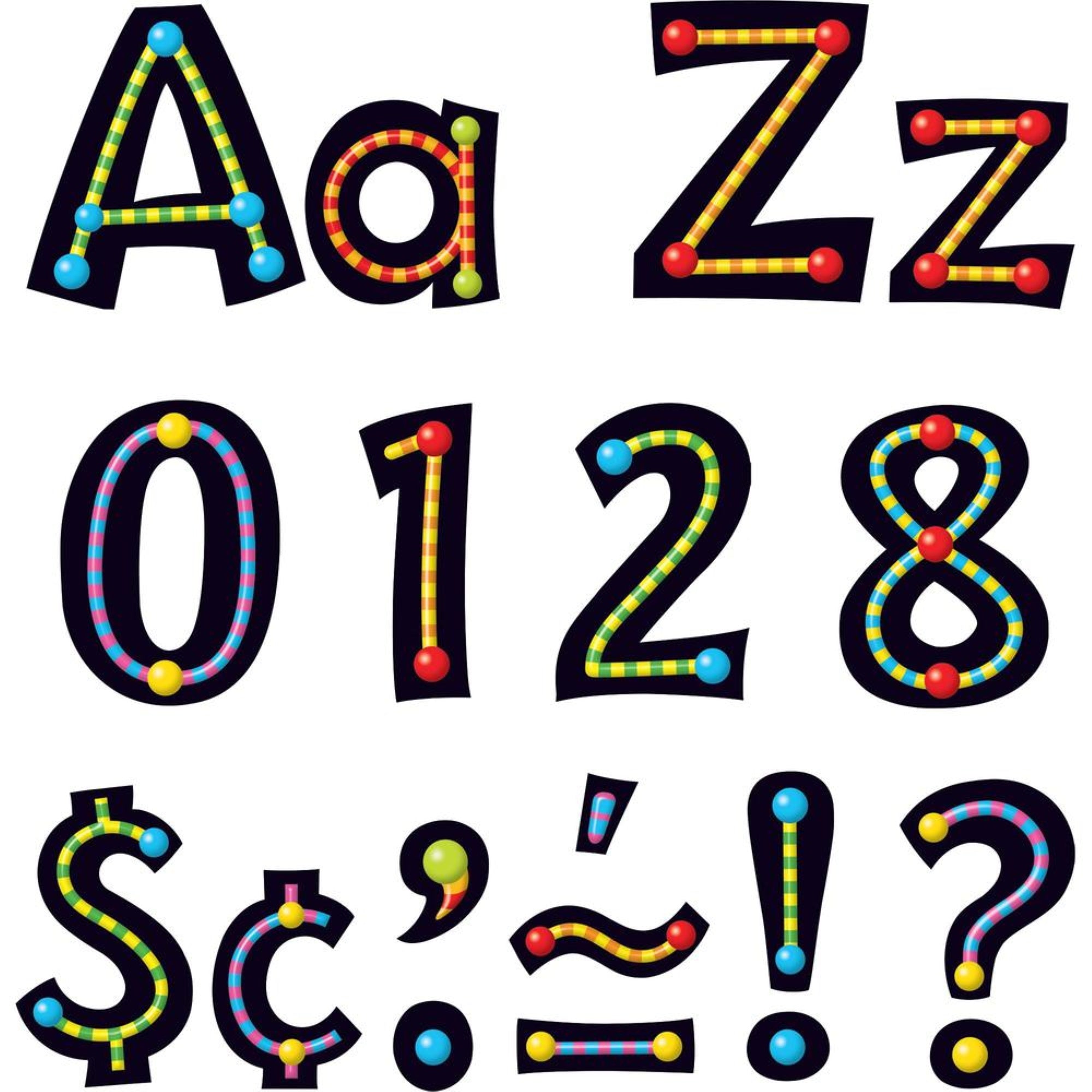 Trend 4 Ready Letter Alphabeads - 59 X Uppercase Letters, 20 X Numbers, 38 X Punctuation Marks, 83 X Lowercase Letters, 18 X Spa