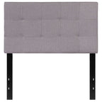Twin size Modern Light Grey Fabric Upholstered Panel Headboard