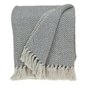 Parkland Collection Isla Transitional Grey 52 x 67 Woven Handloom Throw