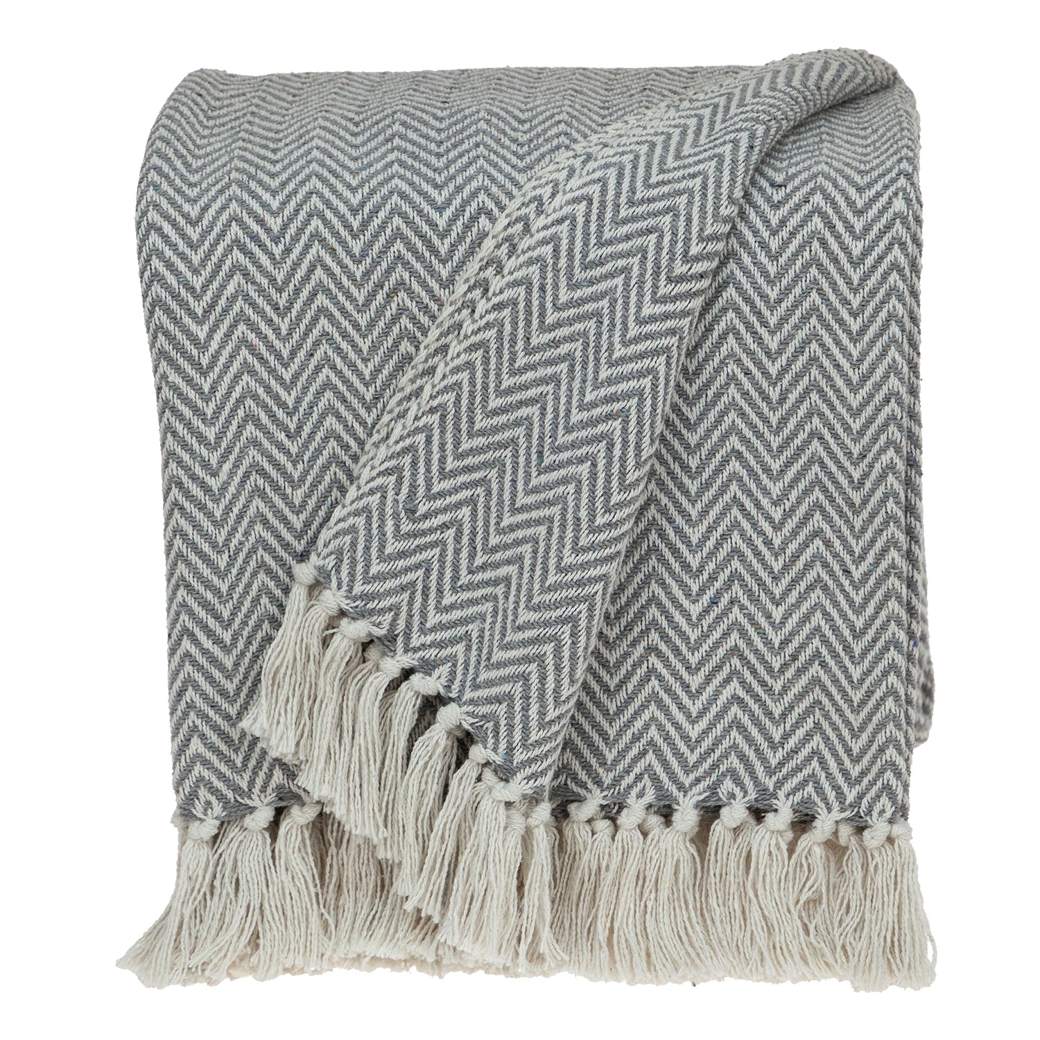 Parkland Collection Isla Transitional Grey 52 x 67 Woven Handloom Throw