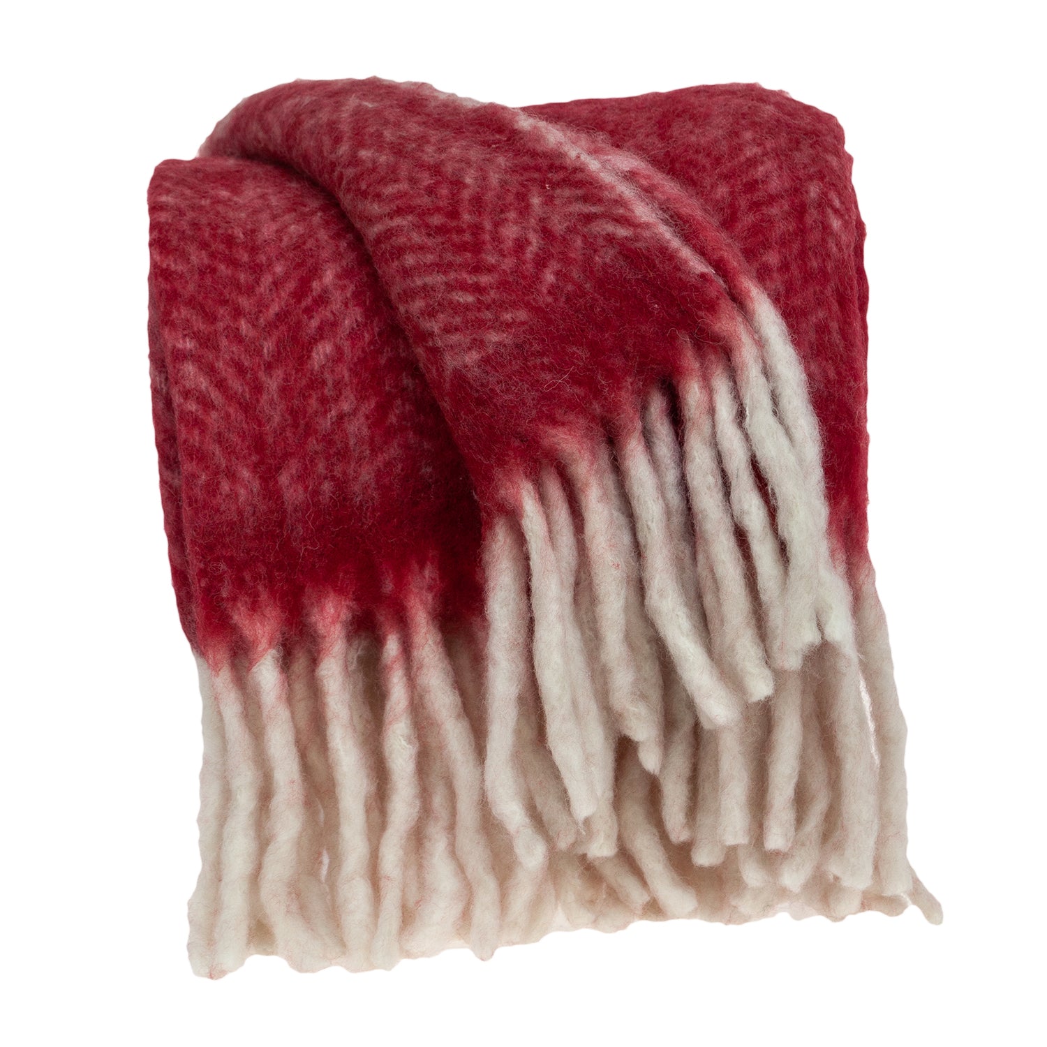 Parkland Collection Nagar Transitional Red 52 x 67 Woven Handloom Throw