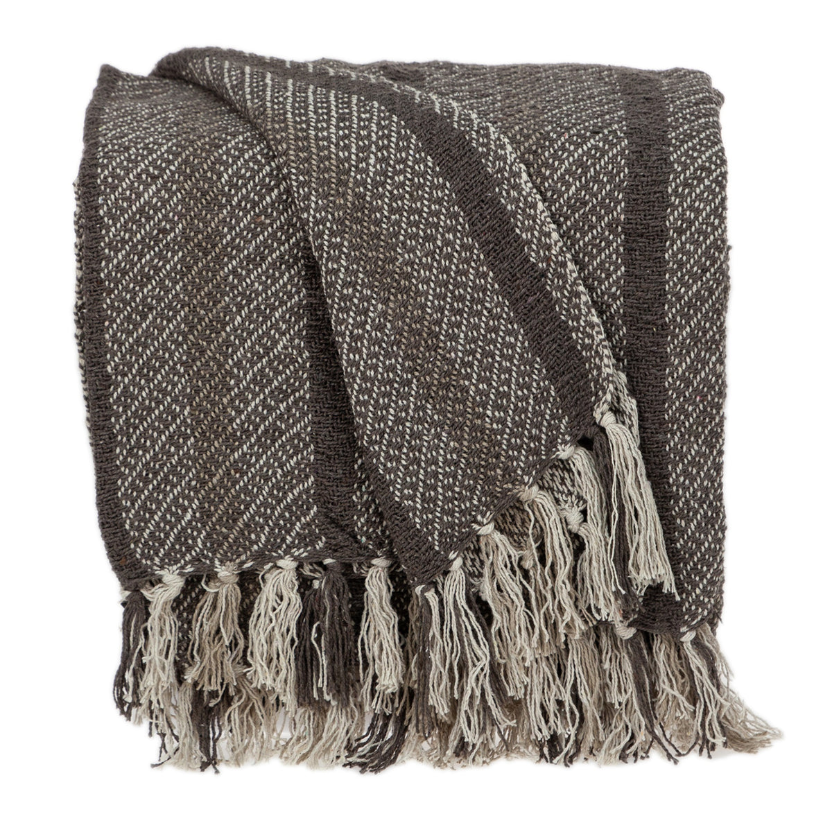 Parkland Collection Jax Casual Brown 52 Inch  X 67 Inch  Woven Handloom Throw