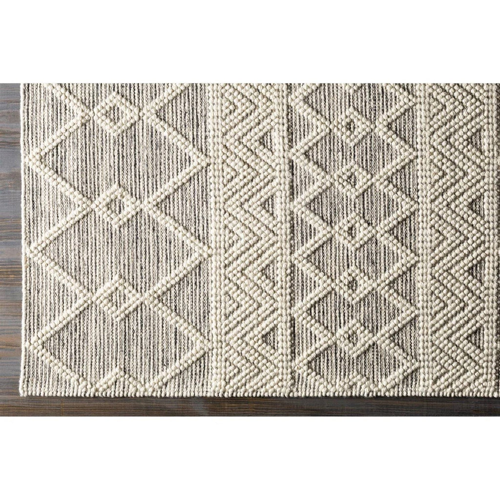 3-ft. x 5-ft. Hand Woven Wool Blend Grey Beige Ivory Persian Style Area Rug