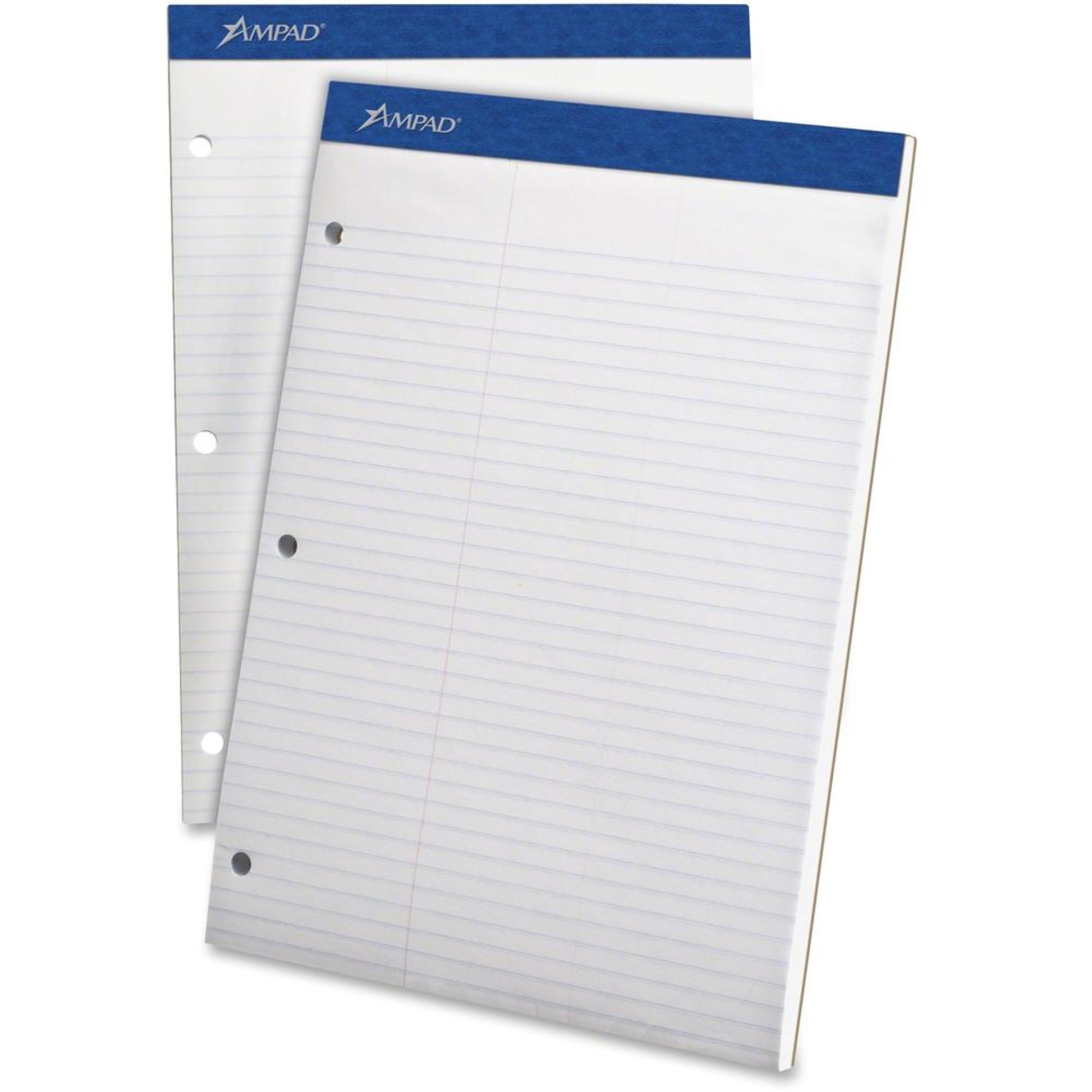 Ampad Double Sheet Writing Pads - 100 Sheets - 15 Lb Basis Weight - 8 1/2 X 11 3/4 - 11.75 X 8.5 X 0.4 - White Paper - Micro Per