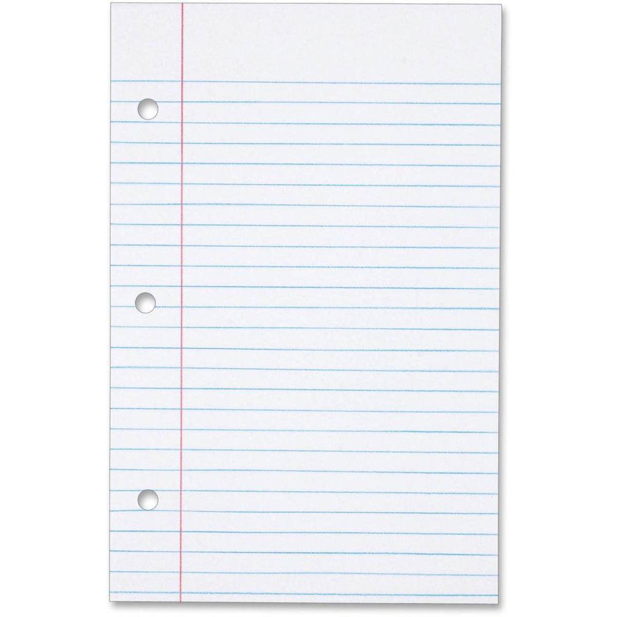 Tops 62304 Filler Paper - 100 Sheets - 0.31 Ruled - Ruled Red Margin - 20 Lb Basis Weight - 5 1/2 X 8 1/2 - Bright White Paper -