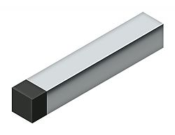 Deltana Bdss40U26 4 In. Modern Square Baseboard Bumper  Polished Chrome