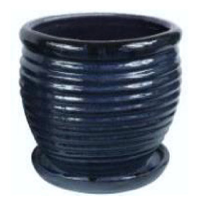 Trendspot 227337 6 In. Drip Blue Honey Jar Planter