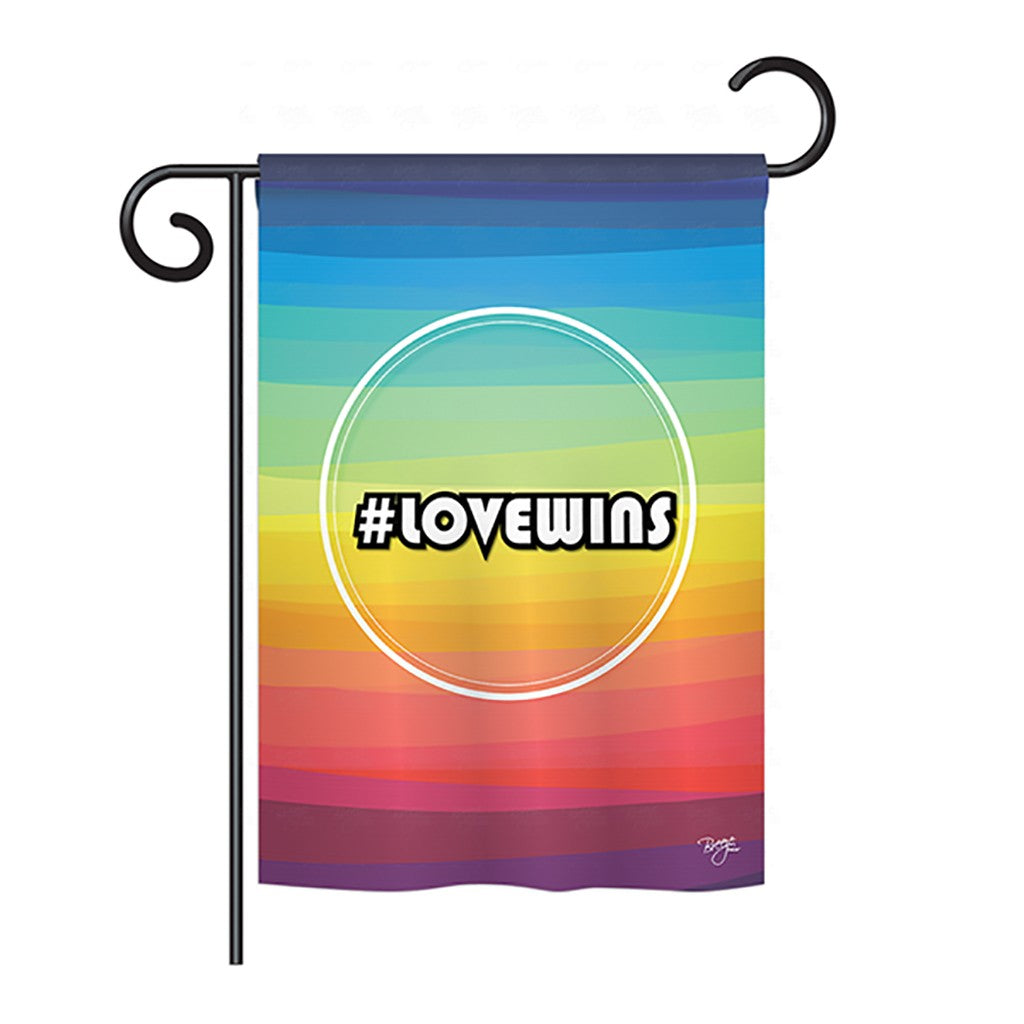 Breeze Decor Bd-St-G-115084-Ip-Bo-Ds02-Us Lovewins Inspirational - Everyday Impressions Decorative Vertical Garden Flag