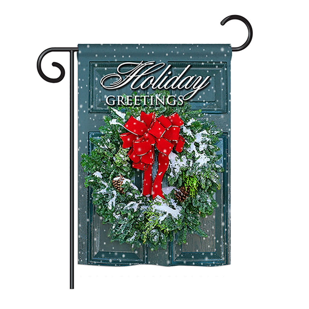 Breeze Decor Bd-Wt-G-114138-Ip-Bo-Ds02-Us Holiday Greeting Wreath Winter - Seasonal Winter Wonderland Impressions Decorative Ver