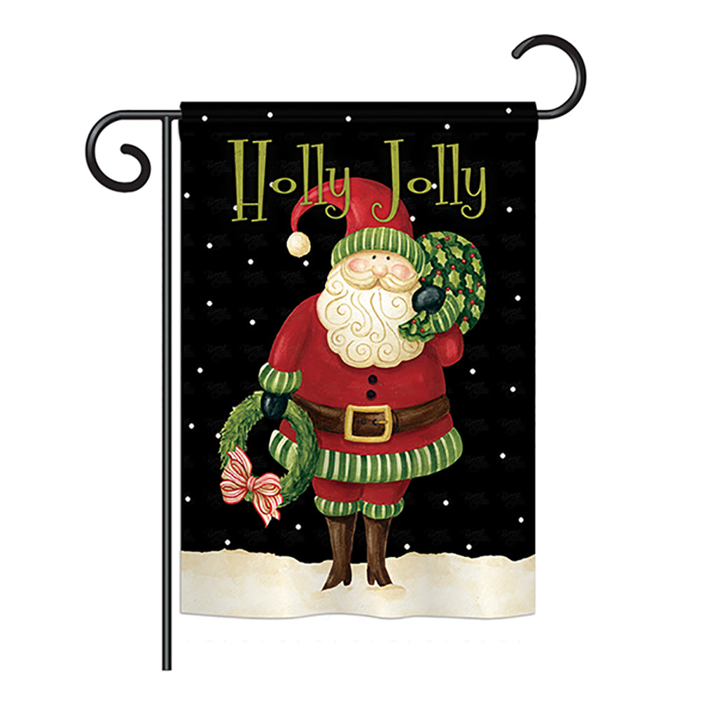 Breeze Decor Bd-Xm-G-114139-Ip-Bo-Ds02-Us Holly Jolly Santa Winter - Seasonal Christmas Impressions Decorative Vertical Garden F