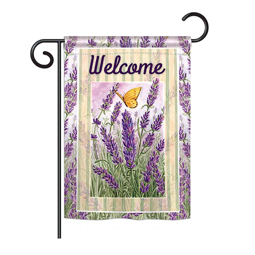Breeze Decor Bd-Fl-G-104090-Ip-Bo-Ds02-Us Lavender Spring - Everyday Floral Impressions Decorative Vertical Garden Flag - 13 X 1