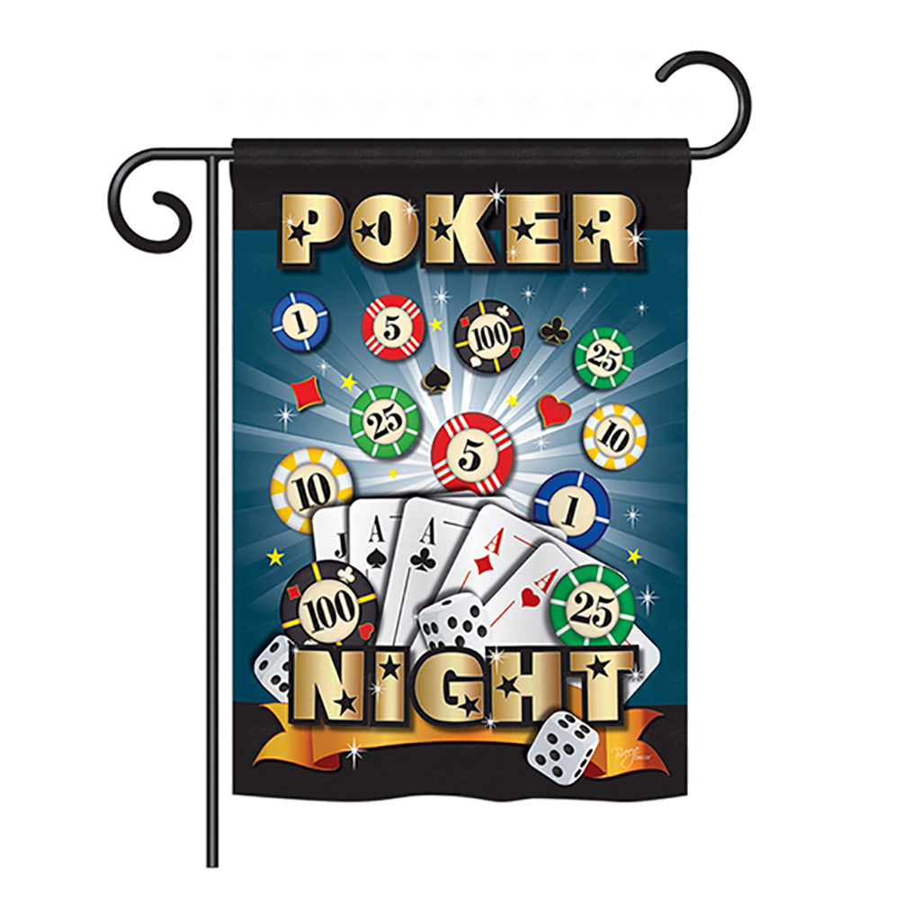 Breeze Decor Bd-Hb-G-109039-Ip-Bo-Ds02-Us Poker Interests - Everyday Hobbies Impressions Decorative Vertical Garden Flag - 13 X