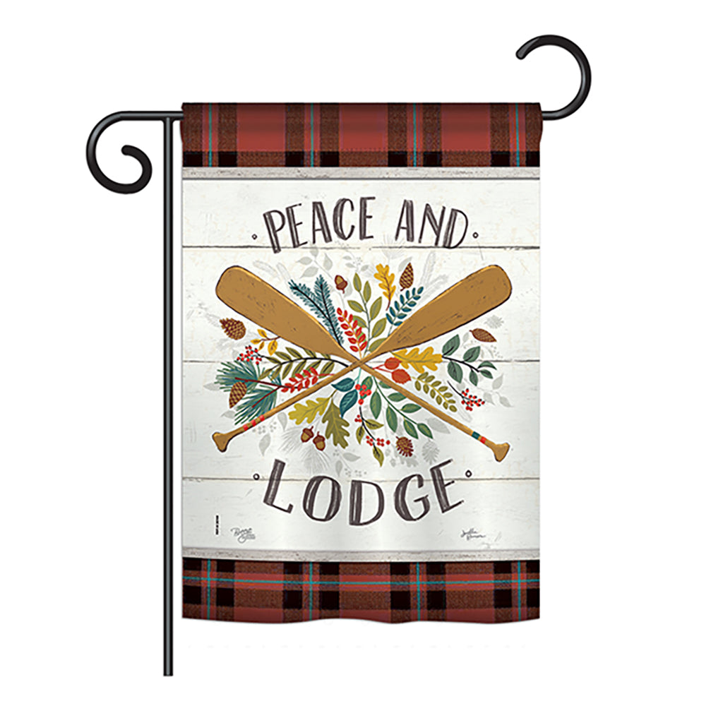 Breeze Decor Bd-Ou-G-109074-Ip-Bo-Ds02-Us 13 X 18.5 In. Peace And Lodge Nature - Everyday Outdoor Impressions  Decorative Vertic