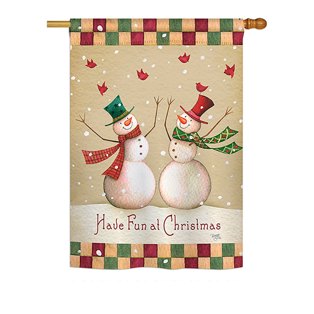 Breeze Decor Bd-Xm-H-114187-Ip-Bo-Ds02-Us Have Fun At Christmas Winter - Seasonal Christmas Impressions Decorative Vertical Hous