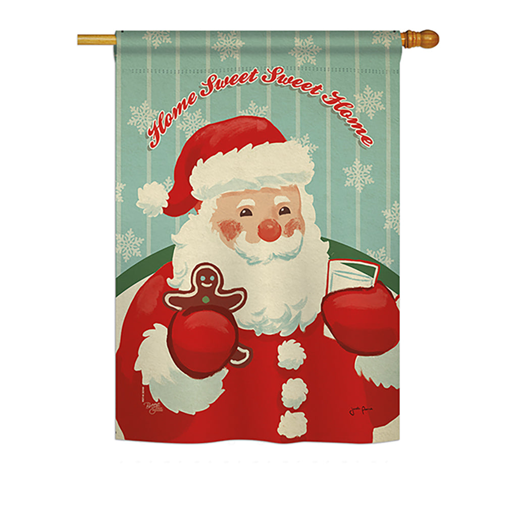 Breeze Decor Bd-Xm-H-114200-Ip-Bo-Ds02-Us Sweet Home Santa Winter - Seasonal Christmas Impressions Decorative Vertical House Fla