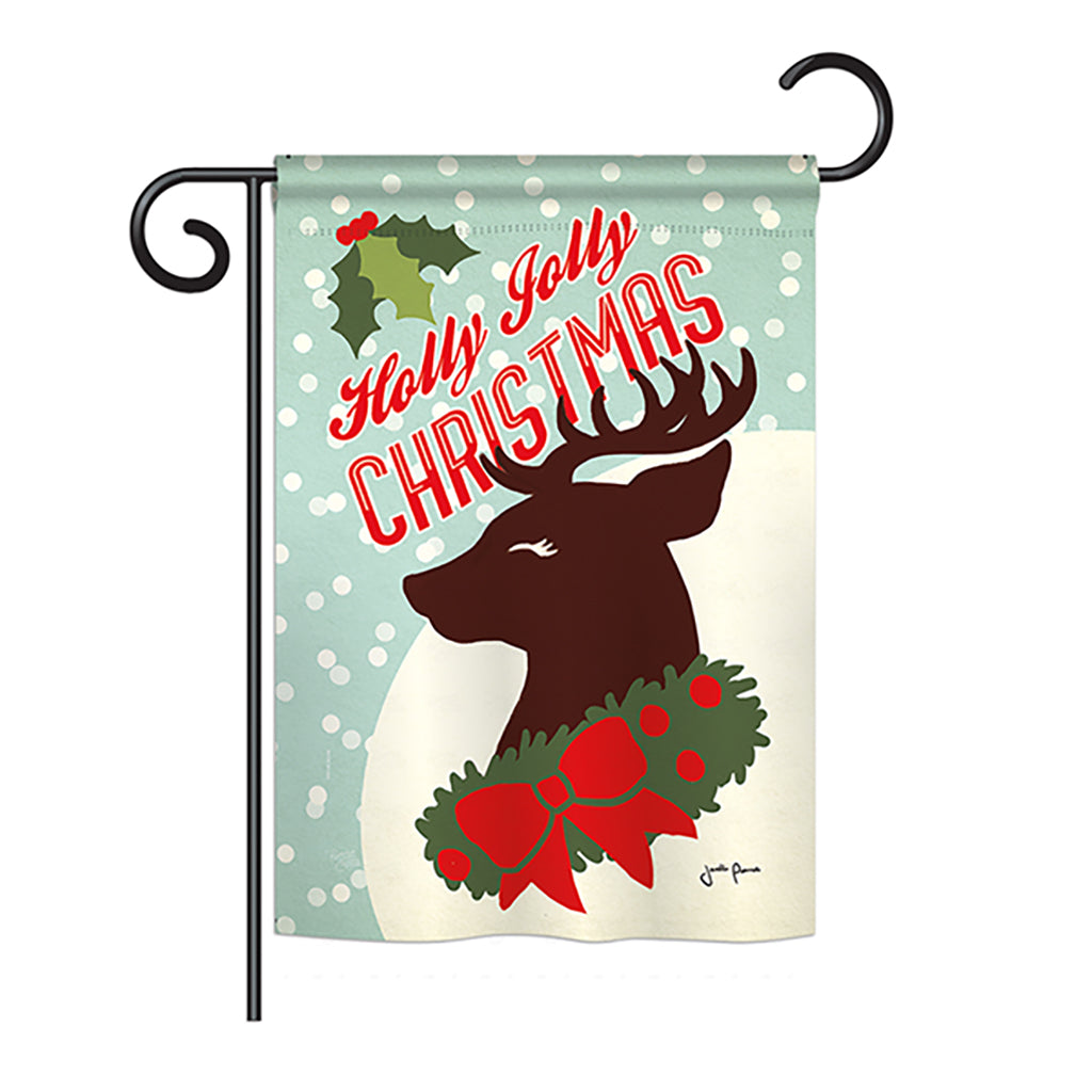 Breeze Decor Bd-Xm-G-114197-Ip-Bo-Ds02-Us Holly Jolly Christmas Winter - Seasonal Christmas Impressions Decorative Vertical Gard