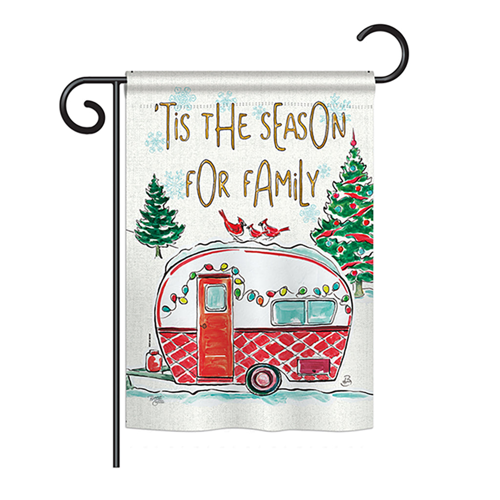 Breeze Decor Bd-Xm-G-114202-Ip-Bo-Ds02-Us Season For Family Winter - Seasonal Christmas Impressions Decorative Vertical Garden F