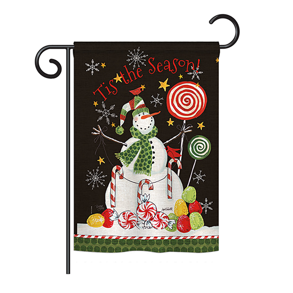Breeze Decor Bd-Xm-G-114204-Ip-Bo-Ds02-Us Sweet Snowmen Winter - Seasonal Christmas Impressions Decorative Vertical Garden Flag