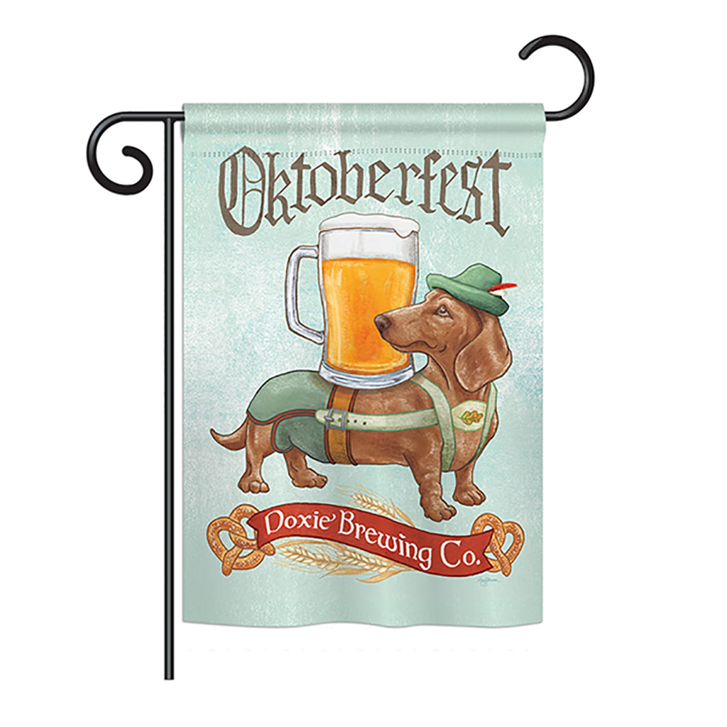 Breeze Decor Bd-Pt-G-110099-Ip-Bo-Ds02-Us Doxie Brewing Co. Nature - Everyday Pets Impressions Decorative Vertical Garden Flag -