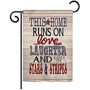 Breeze Decor Bd-Pa-G-111084-Ip-Bo-D-Us18-Sb 13 X 18.5 In. This Home Star & Stripes Americana Patriotic Impressions Decorative Ve
