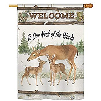 Breeze Decor Bd-Wl-H-110106-Ip-Bo-D-Us18-Wa 28 X 40 In. Neck Of The Woods Nature Wildlife Impressions Decorative Vertical Double