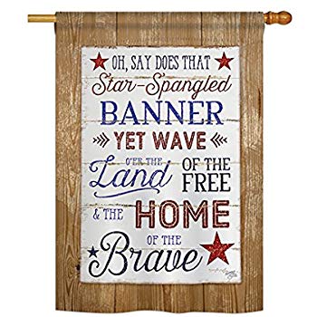 Breeze Decor Bd-Pa-H-111086-Ip-Bo-D-Us18-Sb 28 X 40 In. Star Spangled Pride Americana Patriotic Impressions Decorative Vertical