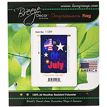 Breeze Decor Bd-Fj-H-111089-Ip-Bo-D-Us18-Bd 28 X 40 In. Fireworks July 4Th Americana Fourth Of Impressions Decorative Vertical D