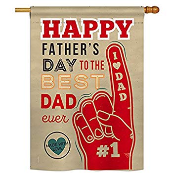 Breeze Decor Bd-Fd-H-115134-Ip-Bo-D-Us18-Bd 28 X 40 In. Best Dad Ever Summer Fathers Day Impressions Decorative Vertical Double