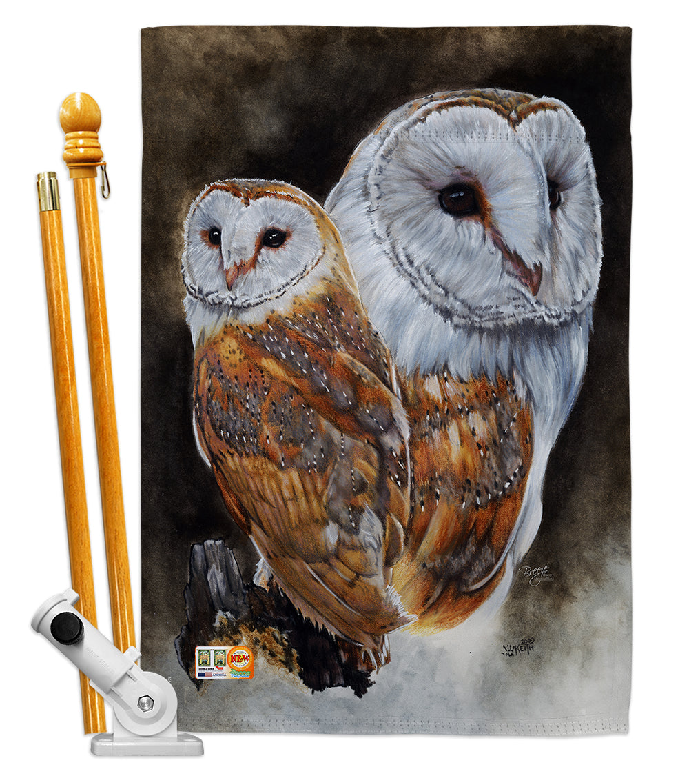 Breeze Decor Bd-Bi-Hs-105040-Ip-Bo-D-Us13-Al 28 X 40 In. Lustrous Garden Friends Birds Impressions Decorative Vertical Double Si