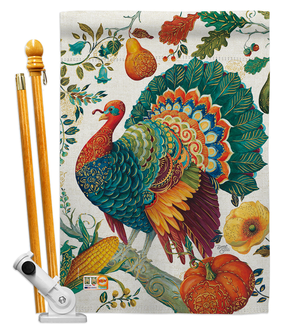 Breeze Decor Bd-Bi-Hs-105057-Ip-Bo-D-Us18-Wa 28 X 40 In. Suzani Turkey Garden Friends Birds Impressions Decorative Vertical Doub