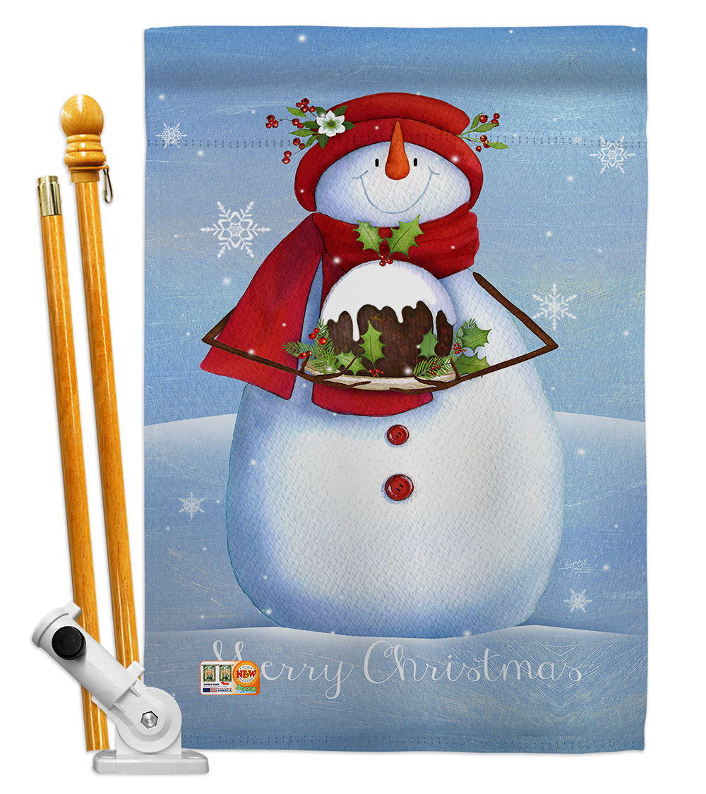 Breeze Decor Bd-Xm-Hs-114188-Ip-Bo-D-Us18-Sb 28 X 40 In. Warm Wish Snowman Winter Christmas Impressions Decorative Vertical Doub