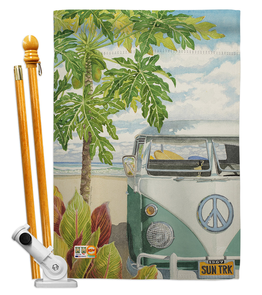 Breeze Decor Bd-Su-Hs-106001-Ip-Bo-D-Us15-Sb 28 X 40 In. Hula Girl Summer Fun In The Sun Impressions Decorative Vertical Double