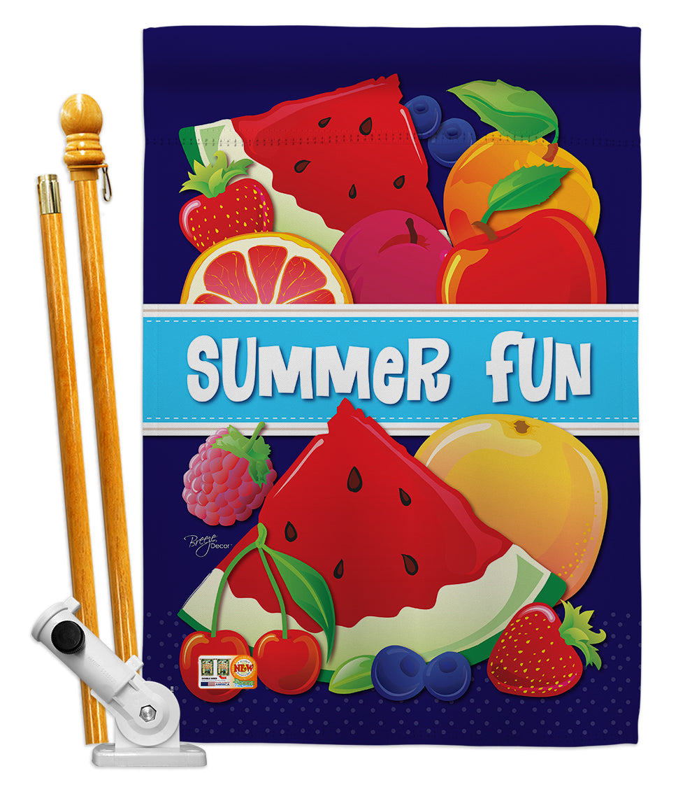 Breeze Decor Bd-Su-Hs-106061-Ip-Bo-D-Im10-Bd 28 X 40 In. Summer Fun In The Sun Impressions Decorative Vertical Double Sided Hous