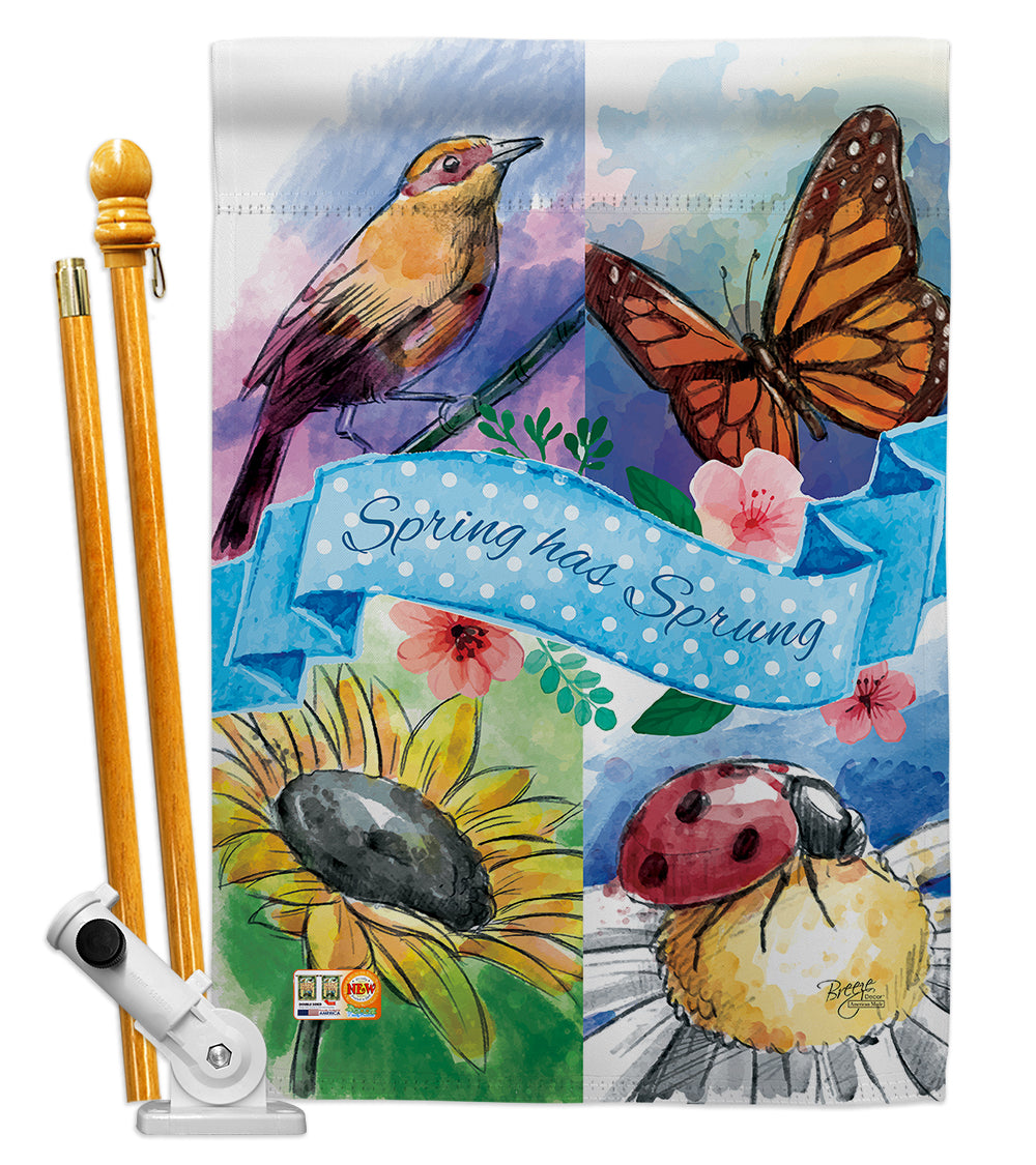 Breeze Decor Bd-Fl-Hs-104085-Ip-Bo-D-Us16-Bd 28 X 40 In. Spring Has Sprung Floral Impressions Decorative Vertical Double Sided H