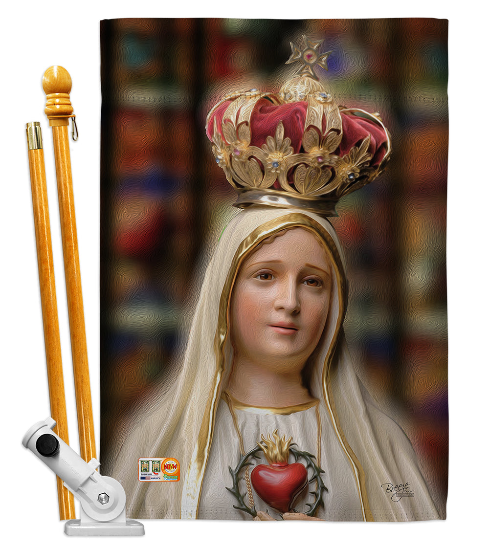 Breeze Decor Bd-Fr-Hs-103058-Ip-Bo-D-Us16-Bd 28 X 40 In. Our Lady Of Fatima Inspirational Faith & Religious Impressions Decorati