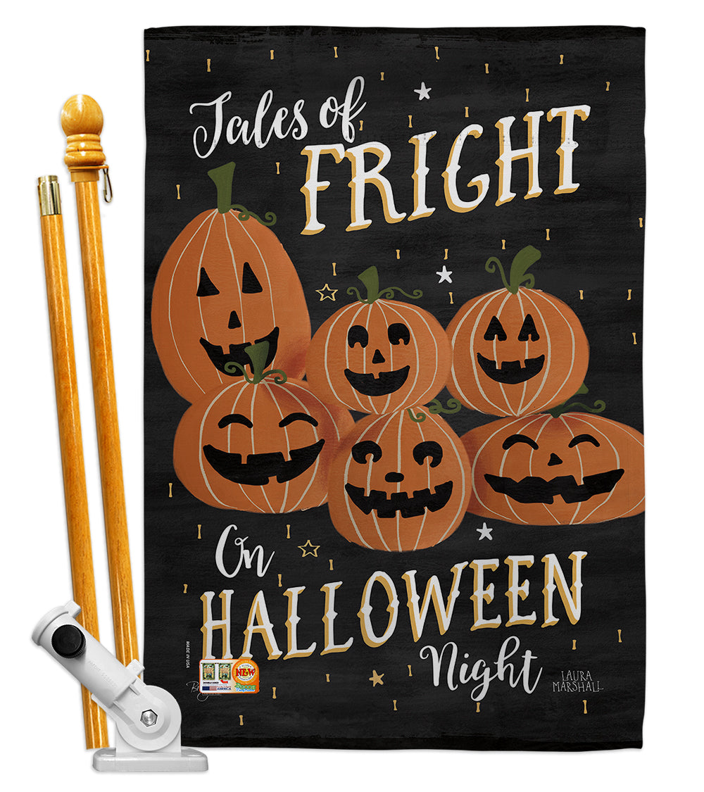 Breeze Decor Bd-Ho-Hs-112083-Ip-Bo-D-Us18-Wa 28 X 40 In. Fright On Halloween Night Fall Impressions Decorative Vertical Double S