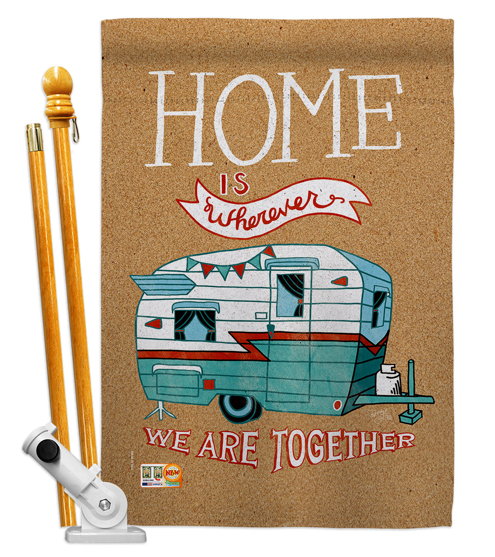 Breeze Decor Bd-Hb-Hs-109066-Ip-Bo-D-Us18-Wa 28 X 40 In. Home Is Wherever Camper Interests Hobbies Impressions Decorative Vertic