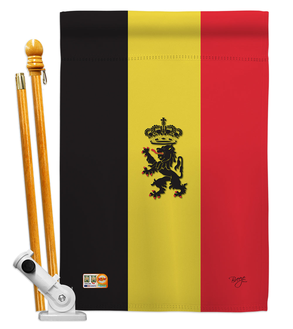 Breeze Decor Bd-Cy-Hs-108098-Ip-Bo-D-Us13-Bd 28 X 40 In. Belgium Flags Of The World Nationality Impressions Decorative Vertical