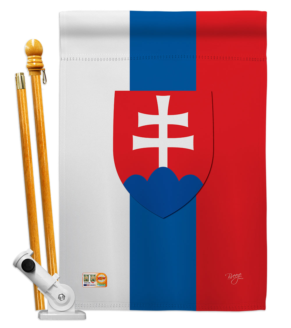Breeze Decor Bd-Cy-Hs-108197-Ip-Bo-D-Us14-Bd 28 X 40 In. Slovakia Flags Of The World Nationality Impressions Decorative Vertical