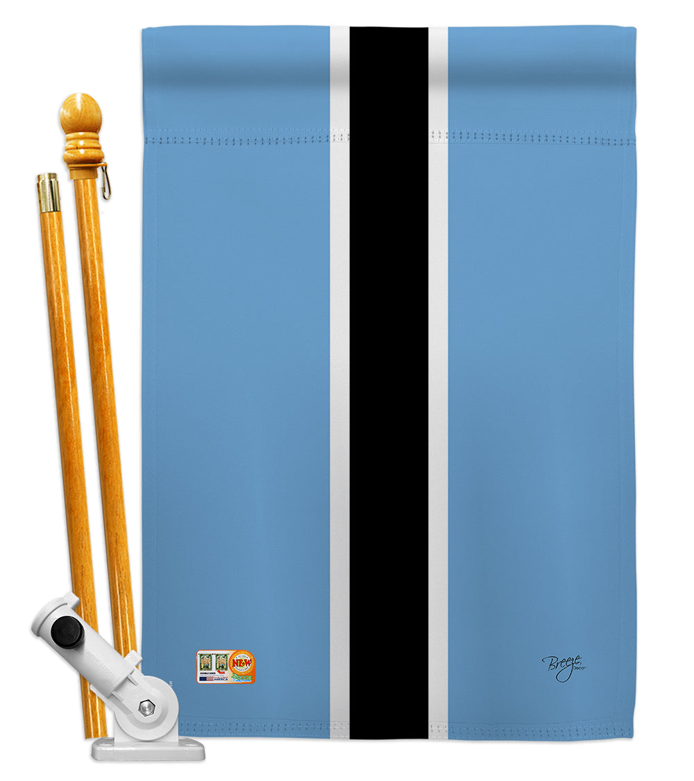 Breeze Decor Bd-Cy-Hs-108209-Ip-Bo-D-Us14-Bd 28 X 40 In. Botswana Flags Of The World Nationality Impressions Decorative Vertical