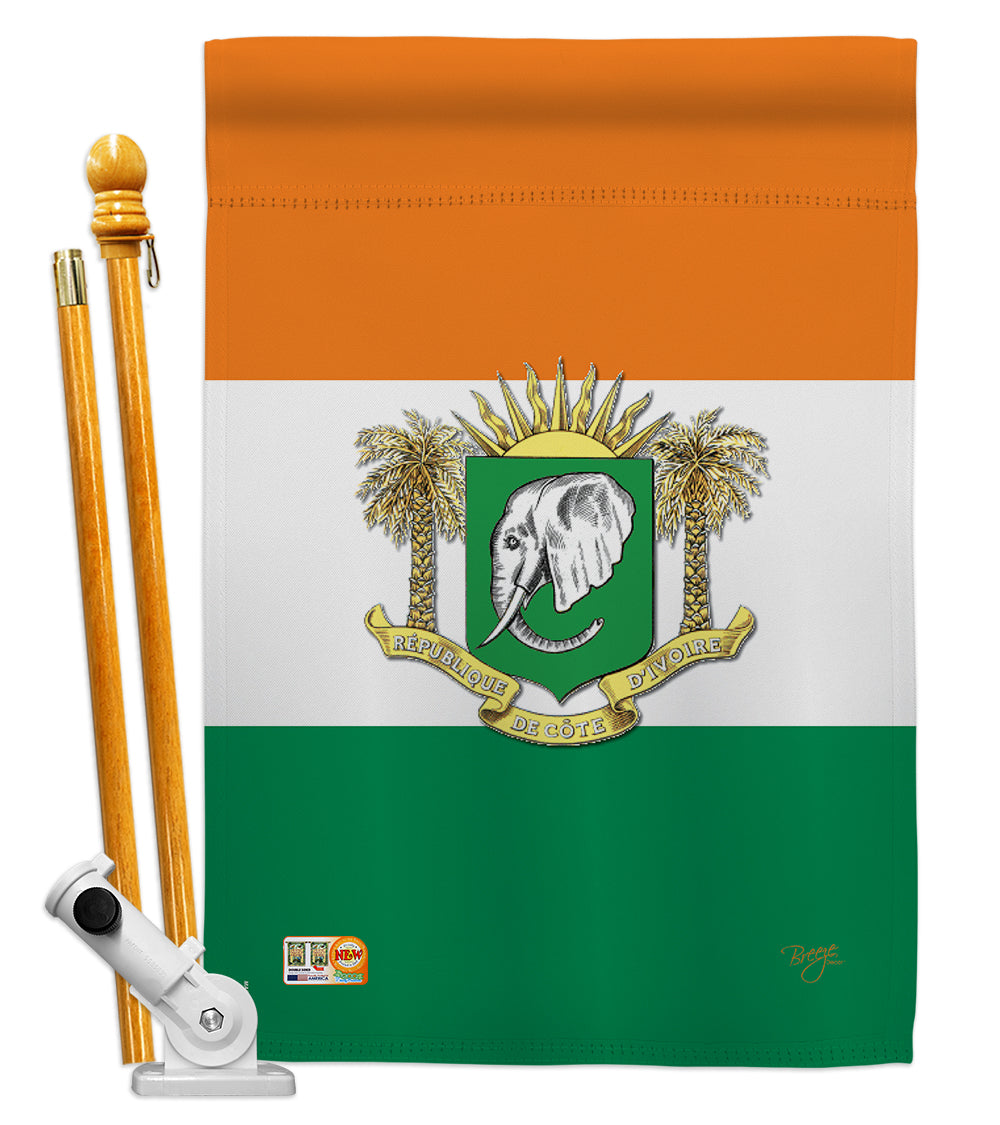 Breeze Decor Bd-Cy-Hs-108217-Ip-Bo-D-Us14-Bd 28 X 40 In. Ivory Coast Flags Of The World Nationality Impressions Decorative Verti