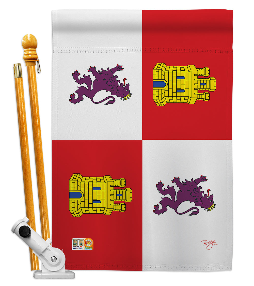 Breeze Decor Bd-Cy-Hs-108323-Ip-Bo-D-Us15-Bd 28 X 40 In. Castile & Leon Flags Of The World Nationality Impressions Decorative Ve