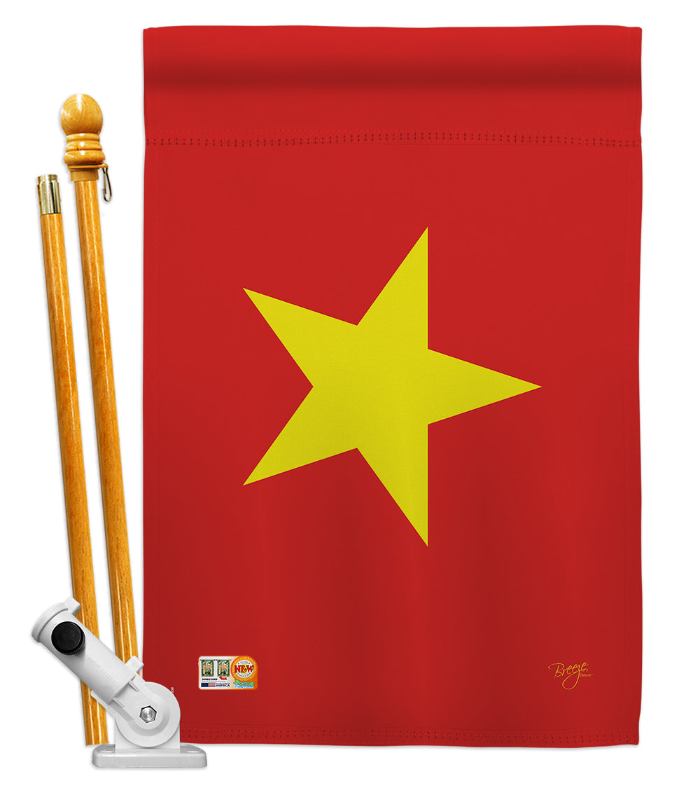 Breeze Decor Bd-Cy-Hs-108325-Ip-Bo-D-Us15-Bd 28 X 40 In. Vietnam Flags Of The World Nationality Impressions Decorative Vertical