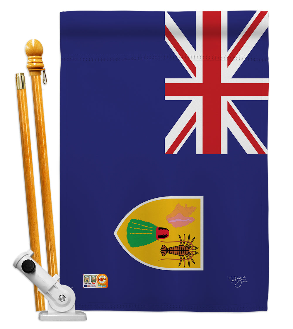 Breeze Decor Bd-Cy-Hs-108335-Ip-Bo-D-Us15-Bd 28 X 40 In. Turks & Caicos Flags Of The World Nationality Impressions Decorative Ve