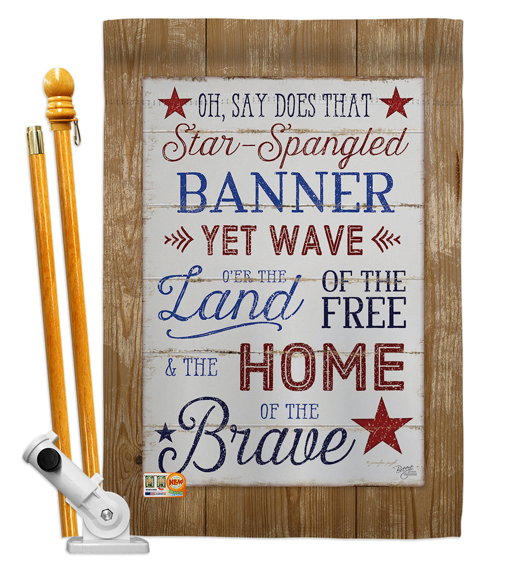 Breeze Decor Bd-Pa-Hs-111086-Ip-Bo-D-Us18-Sb 28 X 40 In. Star Spangled Pride Americana Patriotic Impressions Decorative Vertical