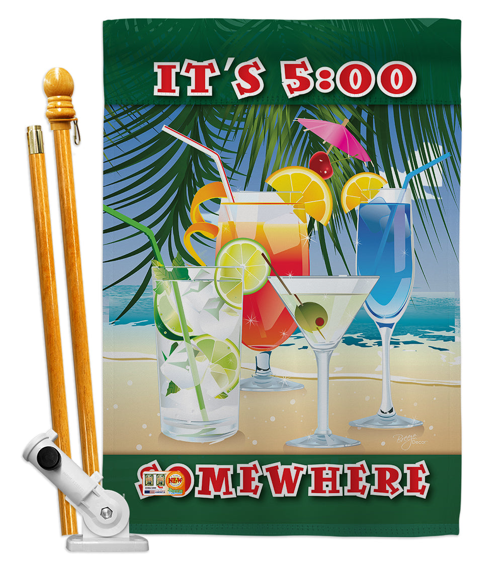 Breeze Decor Bd-Pc-Hs-115070-Ip-Bo-D-Im10-Bd 28 X 40 In. Its 5 Somewhere Party Special Occasion & Celebration Impressions Decora