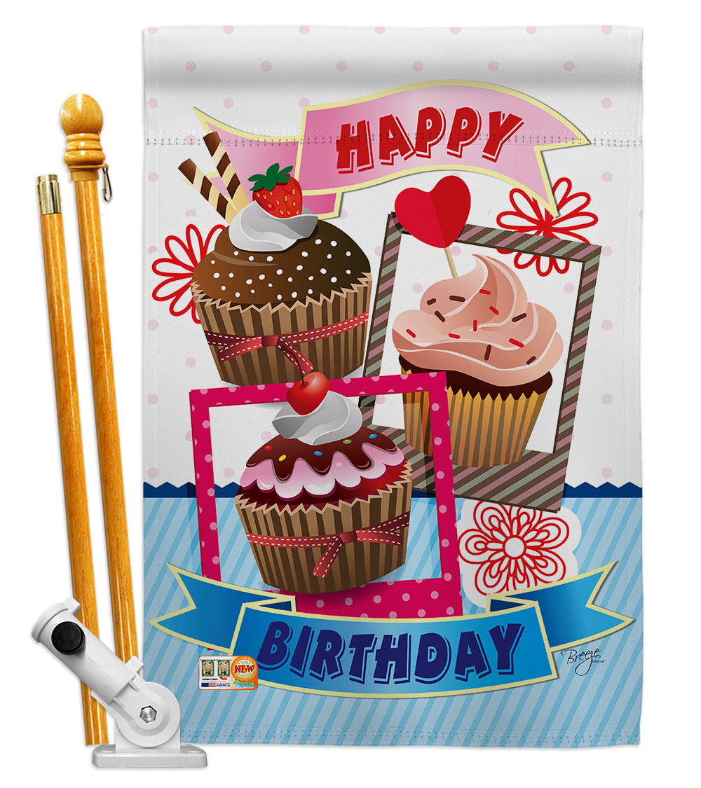 Breeze Decor Bd-Pc-Hs-115096-Ip-Bo-D-Us14-Bd 28 X 40 In. Birthday Cupcake Special Occasion Party & Celebration Impressions Decor