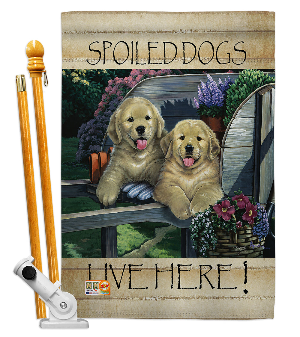 Breeze Decor Bd-Pt-Hs-110063-Ip-Bo-D-Us12-Al 28 X 40 In. Wagging Along For The Ride Nature Pets Impressions Decorative Vertical