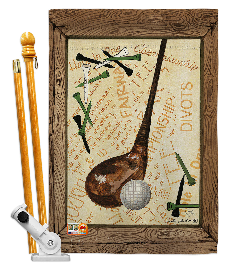 Breeze Decor Bd-Sp-Hs-109059-Ip-Bo-D-Us18-Sb 28 X 40 In. Vertical Strike A Golf Ball Interests Sports Impressions Decorative Dou